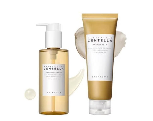 Skin1004 - Set de Aceite Limpiador y Espuma Limpiadora Madagascar Centella Double Cleansing Duo Set