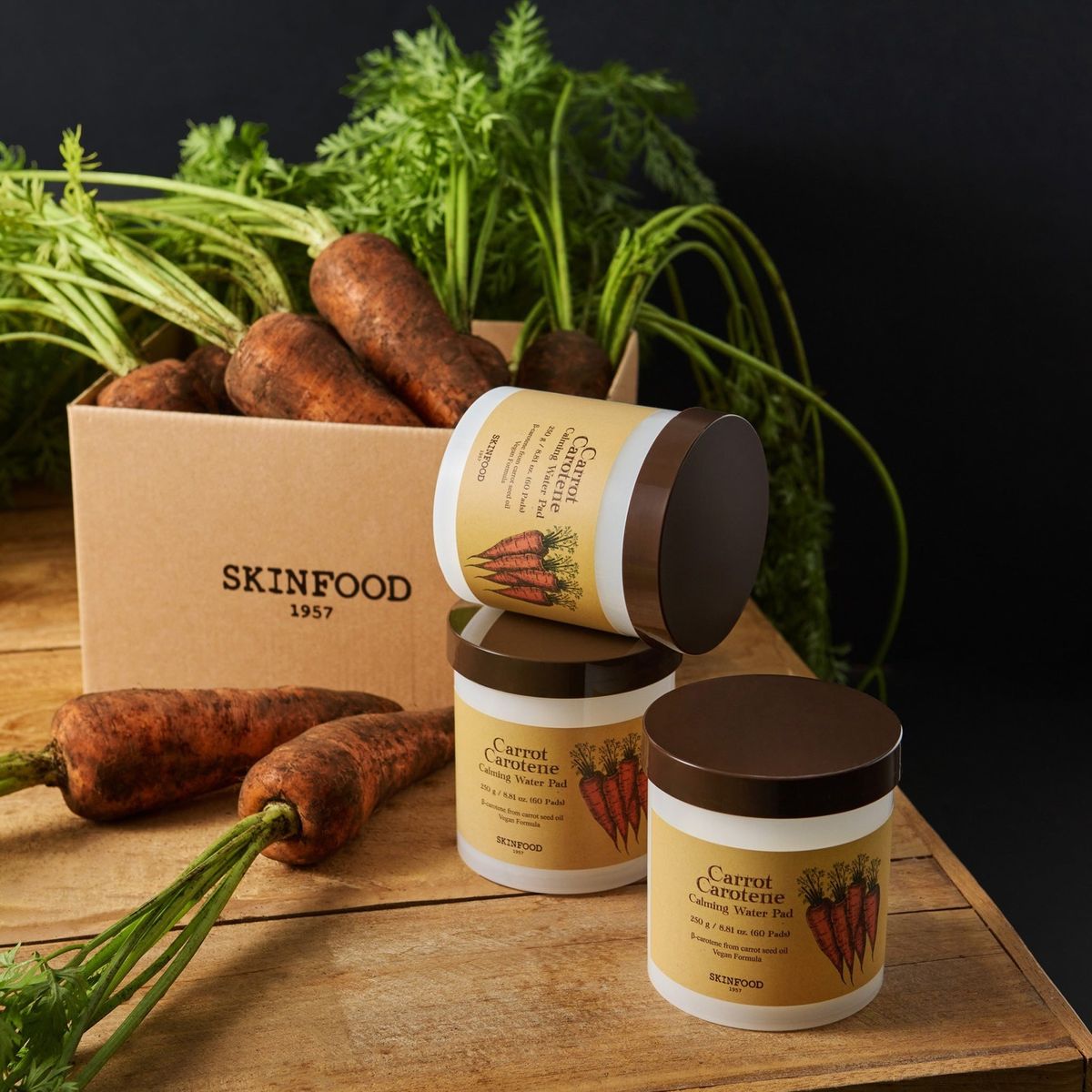 SKINFOOD - Mini Pads de Tónico Carrot Carotene Calming Water Pad Mini