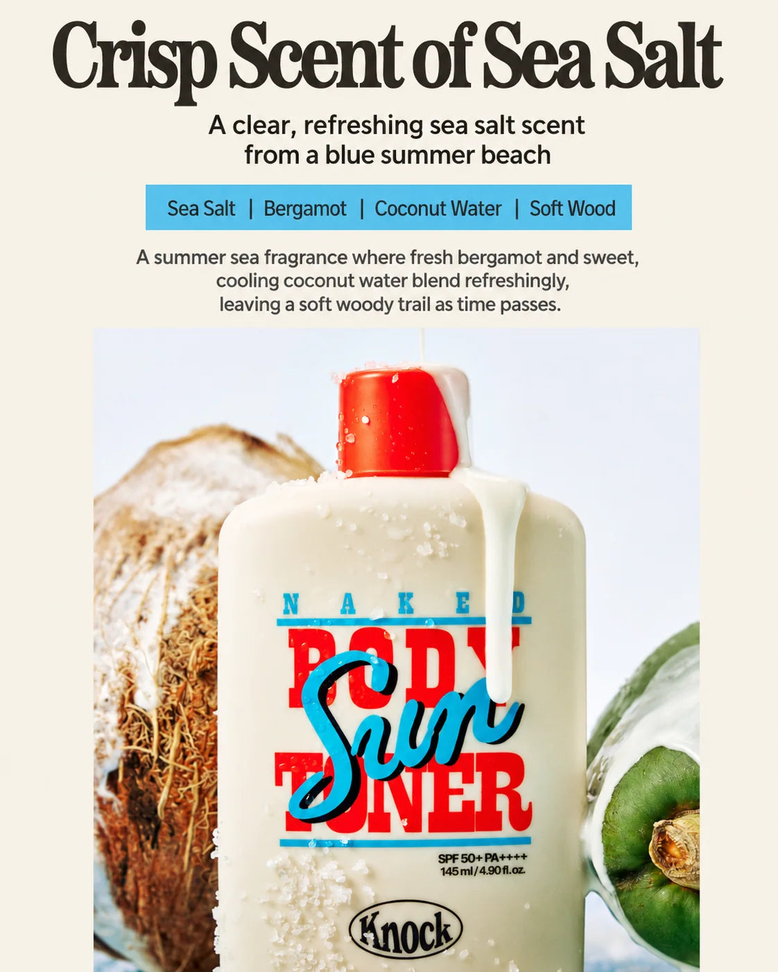 Knock, - Protector Solar Naked Body Sun Toner